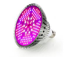 Derlights LED Pflanzenlicht, Vollspektrum Wachstumslampe, Glühbirne