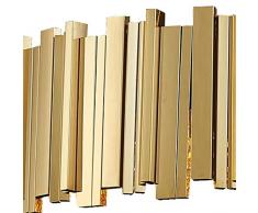 Esszimmer Moderne Kristall-Kronleuchter Luxus Oval hängende Leuchten Esszimmer Suspension LED Lustres De Cristal, Gold, L120 W35 H40cm