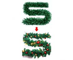 About1988 Künstliche Weihnachtsgirlande Tannengirlande, Weihnachten Girlande Weihnachtsdeko, Tannengirlande, Weihnachtsdeko Türkranz für Innen und Außen (1PC)