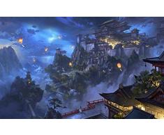 LYWUSUZE Erwachsener Puzzle 1000 Teile Aus Holz Puzzle Haus Deckenleuchte Personalisierung Erwachsener Spiel Kind Spielzeug Kreatives Geschenk Art Zuhause Dekoration