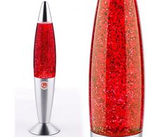 MIA Light Glitter ↥347mm/ Kinder/ Retro/ Rot/ Lampe Glitterlampe Glitterleuchte Lavalampe Lavaleuchte Magmalampe Magmaleuchte