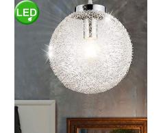 Hänge Leuchte Schlaf Zimmer Kugel Geflecht Strahler Pendel Decken Lampe im Set inkl. LED Leuchtmittel