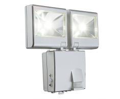 LED Außen Wand Lampe Spots beweglich Strahler Fluter IP44 Bewegungsmelder Batteriebetrieben Globo 3724S