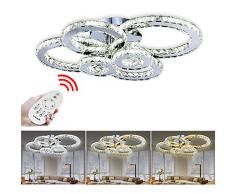 VINGO LED Kristall Deckenleuchte, metall, 96w Dimmbar