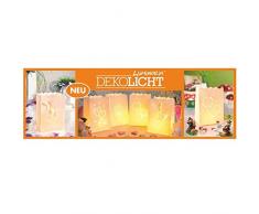 Lichtertüten LUMINARIA - 4er Set, Windlicht, Pappe/Papier/Zellstoff, 16 x 11 x 11 cm, Weiß schwer entflammbar