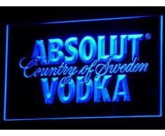 Absolut Wodka LED Leuchtschild Leuchtwerbung Reklame Bar Club Kneipe Bistro NEU