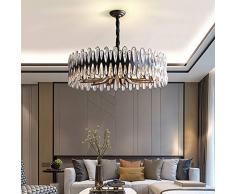 MXLTiandao Kronleuchter Beleuchtung im Schlafzimmer Wohnzimmer runden Esstisch Kristallhängelampe Europa Einfache Leuchten Licht (Emitting Color : Warm, Size : Dia65 H24CM)