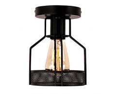 Vintage-Deckenleuchte Kreative Schmiedeeisen Deckenlampe Schirm Retro Industrie Erröten-Einfassung Pendelleuchte Beleuchtung-Befestigung Aisle Balkon Flur Cafe Lampe (Nicht Enthalten Birnen)