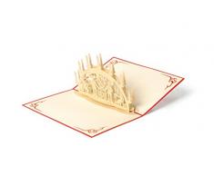 Diese-Klappkarten 3D Weihnachten Schöne Schwibbogen Pop-Up Karte | Motive | Lustig Froh Weihnachtskarte mit Umschlag W27