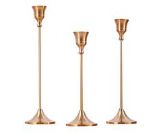CG 3-Teiliges Set Retro- Elegante Messingleuchter, Dinning Table Metall Candelabra, Ornamente Goldene Kerzenständer Für Heim Hochzeit Dekoration