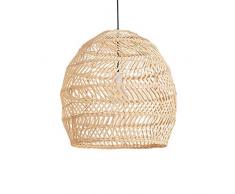 WnLit Pendelleuchte einfache Pendellampe Rattan E27 Hängeleuchte chinesische Hängelampe Kunst Elegantes Design Kronleuchter Wohnzimmer Lampe Hintergrund esszimmer Studie Villa Kronlampe,Beige,40CM