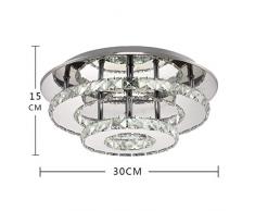 Runde Ganglampe Des Edelstahls Einfache Led-Kristalldeckenlampe Moderne Korridor-Portallampenhauptbeleuchtung