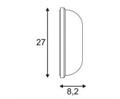 SLV TERANG 2 XL Outdoor Wand- und Deckenleuchte, LED, 3000K, IP44, oval, anthrazit, 22W