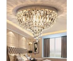 Luxus Deckenleuchte Kronleuchter moderne Kristall rund, klare Kristalltropfen, Chic-Stil goldenes Metall Barock 1-flammig, LED 5 W Ø35CM [Energieklasse A++]