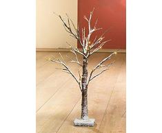 LED Lichterbaum, 18 LED´s, warmweiß, Weihnachtsdeko, Kunstschnee, ca. 50 cm