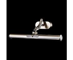Klassische antike schlichte Wandleuchte für Bilder, mattes Metall Messing Farbe, verstellbares Licht, 2-flammig, exkl.E14 2x 25W 220V