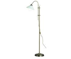 Globo Stehleuchte Landlife, antik, Glas opal