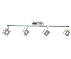 Globo LED Deckenbogen GEROLF Strahler Chrom | LEDs fest verbaut 5W 210lm warmweiß | 56111-4