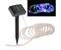 Lichterkette,FeiliandaJJ 50LED 7M IP65 Wasserdicht Outdoor Solar-Deko-Lichterkette LED Licht Schlauch Lichter Hochzeit Party Halloween Xmas Innen/Außen Haus Deko String Lights (Mehrfarbig)