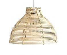 WXCCK Moderne Kleine Creme Gitter Weidenkorb Rattan Globe Ball Stil Decke Pendelleuchte Lampenschirm Für Schlafzimmer Cafe Esszimmer Büro,Beige