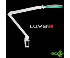 Lumeno Lupenleuchte, Arbeitsplatzlampe, Kosmetiklampe mit 96 LEDs, grün, 721XGN, ideal für Kosmetiksalons, Arztpraxen, Hobbybastler, Lesehilfe/Lupe/Echtglaslinse erhältlich in 3, 5 oder 8 Dioptrien 5 Dioptrien