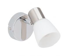 Brilliant Janna LED Wandspot, 1x E14 3 W LED inklusive, Metall/Glas, eisen/chrom/weiß G46110/77