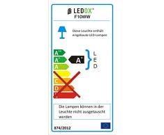 Ledox® Led Wandfluter Ip65 230V 10W 3000k warmweiß 800LM Außen-strahler-fluter-leuchte Wand-leuchte-lampe Flood Light Außen-leuchte-bereich Strahler schwarz flach