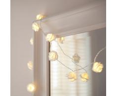 20er LED Rosen Lichterkette warmweiß batteriebetrieben