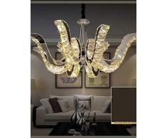 BOSSLV Led Kristalllampe Moderne Luxuskerze Kristallpendelleuchte 8, 220-240V-Weiß