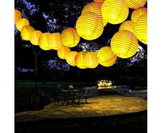 ANKOUJA Solar Lichterkette Aussen Solarlampen Gartenleuchte 30 LED Warmweiß Lampion für Balkon Solarleuchte Garten Wasserdichte Laterne