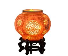 NYKK Schreibtischlampe nachttischlampe Salzkristall-Lampe Keramik Nachtlampe Tischlampe Nachtlicht Salzlampe Freigabe Negative Ion + Holzsockel Lampe Nachtlamp Schreibtischlampe