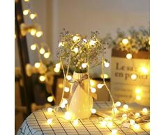 Ysoom Solar Lichterkette Glühbirne, Innen Außen Lichterkette glühbirne, 10M 60 LEDs 8 Modi für Garten Bäume Terrasse Hof Haus Weihnachten Party Deko