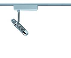 URail, LED spot, 1x10W, Channel 230V, Chrom matt/Chrom Einzelleuchte, URail 1-Phasen-Schienensystem 230V, inklusive Leuchtmittel