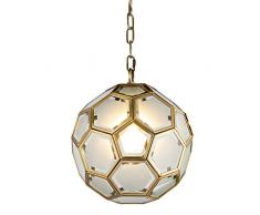 Pendellampe Vintage Deckenleuchte, Fußballleuchte Fußball Pendelleuchte Esstisch Kronleuchter Kreative Glas Art Deco E27 Kugel Deckenbeleuchtung für Schlafzimmer Lampen innen Esszimmer Wohnzimmer