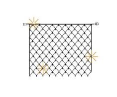 System 24 LED Lichternetz Flash 2 x 2 m, 140 L Extra, outdoor, Vierfarb Karton, Birnchen warmweià / blinkend 491-15