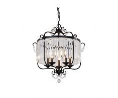 SL-63047,American Country Retro Kronleuchter,leichte Luxus Kristallliebe-Pendelleuchte, transparente Kristallhängelampe, Hängeleuchte für Wohnzimmer, Schlafzimmer,Hotel