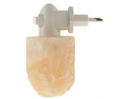 SM SunniMix Steckerleuchte Steckerlampe Nachtlicht Wandlampe Kristall Salzlampe mit EIN/Aus Schalter, Glühbirne und Stecker für Wohnzimmer Schlafzimmer Flur - Zylinder