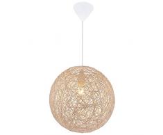 Hochwertige Pendel Leuchte Beleuchtung Hänge Lampe Papier Geflecht Kugel rund Globo 15252B