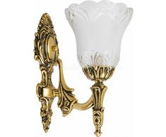 Stilechte Wandlampe in Messing Antik florales Design Jugendstil Wandleuchte Wohnzimmer Schlafzimmer