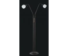 Trio Leuchten LED-Stehleuchte rostfarbig antik, inklusiv 2x E14, 4 Watt LED, zwei Flexgelenke je Arm, Höhe maximal 150 cm, Glas opal matt weiß 424810228
