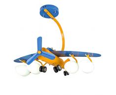 LAOHAO Kreative Persönlichkeit Schmiedeeisen Flugzeug Deckenleuchte, Schlafzimmer Junge Raumdekoration Cartoon Licht, Wohnzimmer Thema Leuchte Kronleuchter Ideal for Wohnbereiche Deckenleuchte