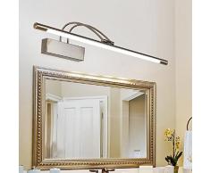 11W LED Bronze Spiegellampe 240 ° einstellbar Edelstahl Badleuchte Schranklampe Bilderlampe Wandleuchte IP44 Lichtquelle 4200k Natürliches Licht 24.4 inch