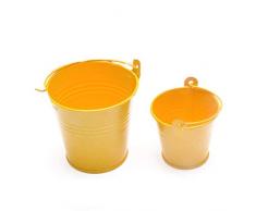 TYRBAGS Kleiner Blumentopf, Mini-Blumentopf für Wohnungen, Schlafräume, Wohnräume und Wohnbereiche, für kleine Blumen oder Kaktus-Rosmarin (enthält keine Pflanzen) gelb