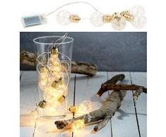 Lunartec Glühbirne mit Batterie: Party- & Deko-Lichterkette, 5 LED-Glühbirnen, Batteriebetrieb, 150 cm (Lichterkette Glühbirnen Batterie)