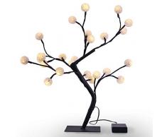 DecoKing 47484 24er LED Baum warm Weiß Lichterbaum Lichterzweig innen außen LED Tree Gartendeko Bonsai