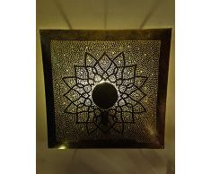 Orientalische Wandlampe Messinglampe Marrakesch Gold Viereckig
