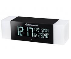 Bresser DCF Funk FM Radiowecker Lichtwecker Wake Up Light mit Bluetooth Lautsprecher und Innentemperaturanzeige