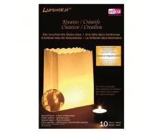 Lichtertüte Kreativ, Deko Set, 16x11x11cm, 10 Stk.