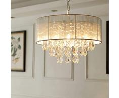 Saint Mossi Modern K9 Kristall Regentropfen Kronleuchter Beleuchtung Unterputz LED Deckenleuchte Pendelleuchte, mit Fernbedienung und dimmbarer Lampe