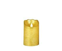 LED Wachskerze 13x8cm gold